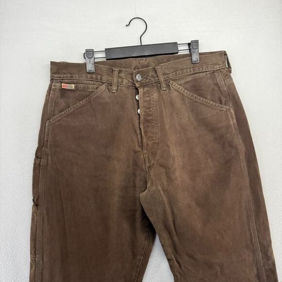 Vintage Diesel Jeans Mens 32 Fits 34x34 Brown Carpenter Baggy Workwear Labor y2k - Picture 4 of 16